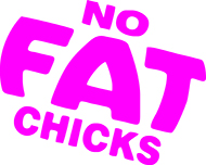 Наклейка No fat chicks